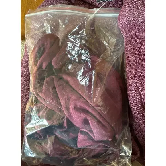 Afrm vilas turtleneck long sleeve semi sheet maxi dress fig purple small - Picture 13 of 13